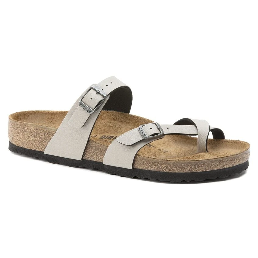 Birkenstock Mayari Birko-Flor Pull Up Stone 2 Birkenstock Mayari Birko-Flor Pull Up Stone - Image 2