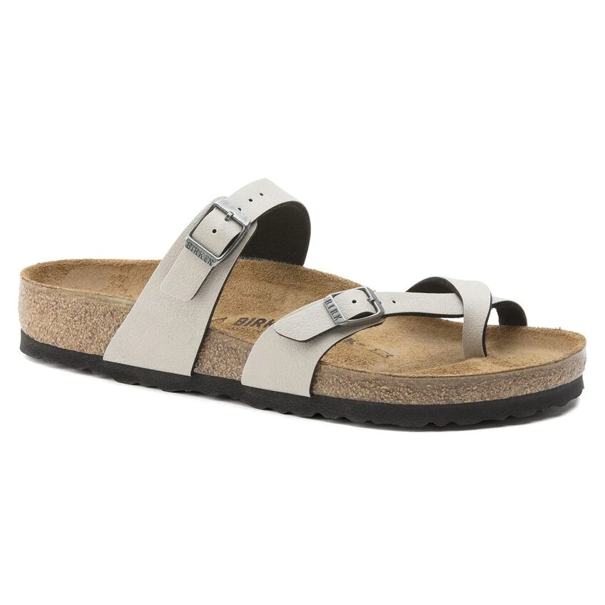 Birkenstock Mayari Birko-Flor Pull Up Stone 1 Birkenstock Mayari Birko-Flor Pull Up Stone