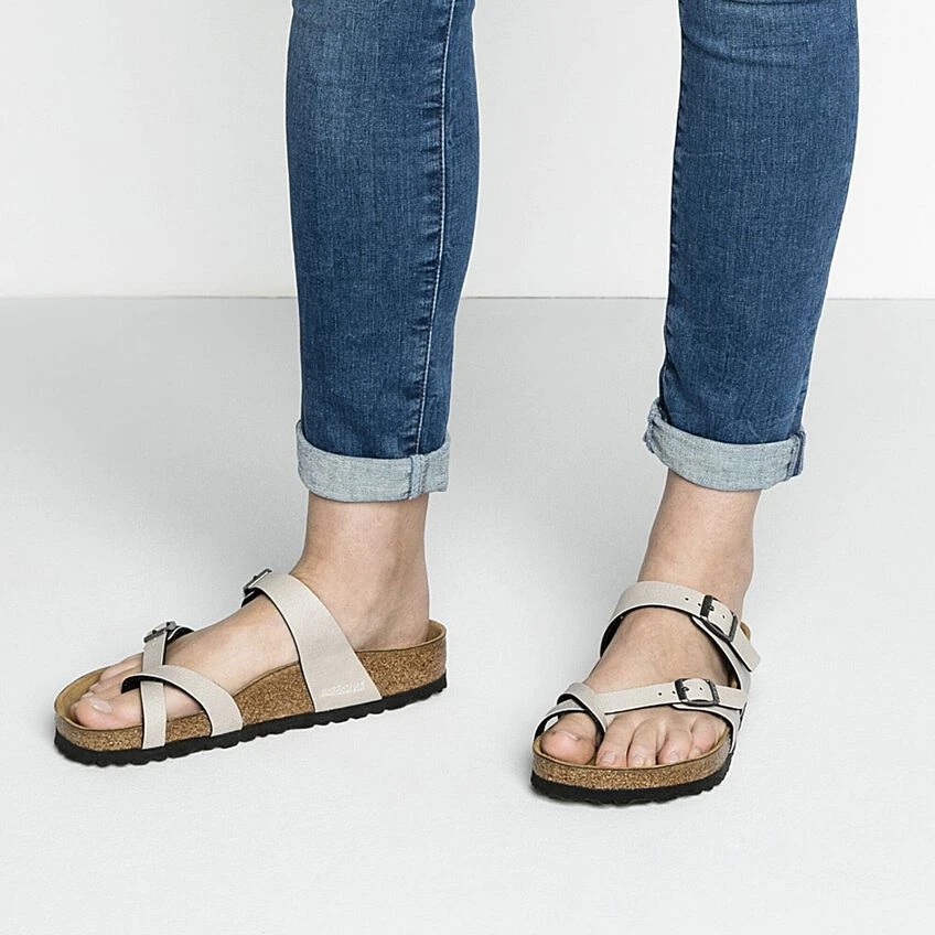 Birkenstock Mayari Birko-Flor Pull Up Stone 5 Birkenstock Mayari Birko-Flor Pull Up Stone - Image 5