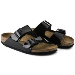 Birkenstock Arizona Birko-Flor Patent -Birkenstock 1005292 pair
