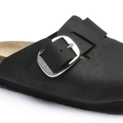 Birkenstock Boston Big Buckle Nubuck Leather Black -Birkenstock 1016995 detail 1