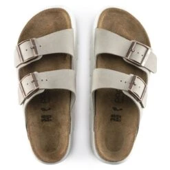Arizona Platform Suede Leather Taupe -Birkenstock 1018135 top