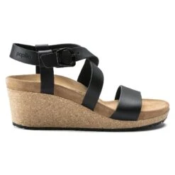 Sibyl Ring-Buckle Natural Leather Black -Birkenstock 1018677 side
