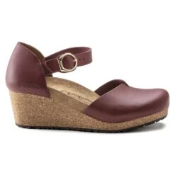 Mary Natural Leather Wine -Birkenstock 1020062 side