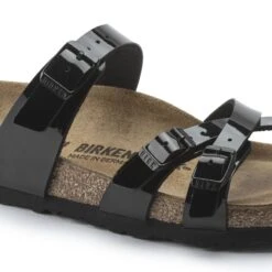 Birkenstock Franca Birko-Flor Patent Patent Black 17 Birkenstock Franca Birko-Flor Patent Patent Black -Birkenstock 1020177 detail 1