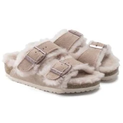 Birkenstock Arizona Shearling Kids Suede Leather -Birkenstock 1020580 pair