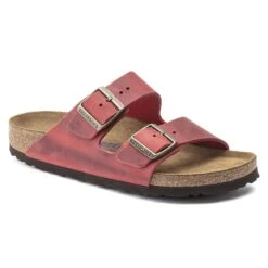 Birkenstock 28 Birkenstock Arizona Oiled Leather Fire Red