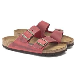 Birkenstock Arizona Oiled Leather Fire Red -Birkenstock 1020730 pair