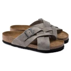 Birkenstock Lugano Suede Leather -Birkenstock 1020932 pair