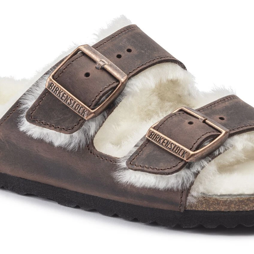 Birkenstock Arizona Shearling Oiled Leather 9 Birkenstock Arizona Shearling Oiled Leather - Image 9