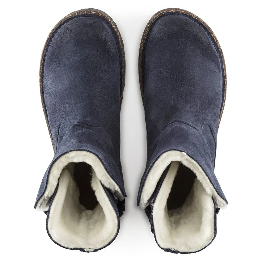 Birkenstock Uppsala Shearling Suede Leather Navy 4 Birkenstock Uppsala Shearling Suede Leather Navy - Image 4