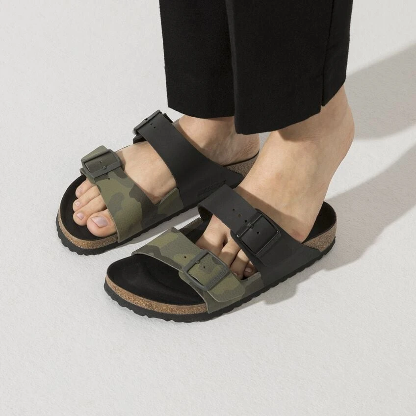 Birkenstock Arizona Split Birko-Flor Black/Desert Soil Camo Green 9 Birkenstock Arizona Split Birko-Flor Black/Desert Soil Camo Green - Image 9