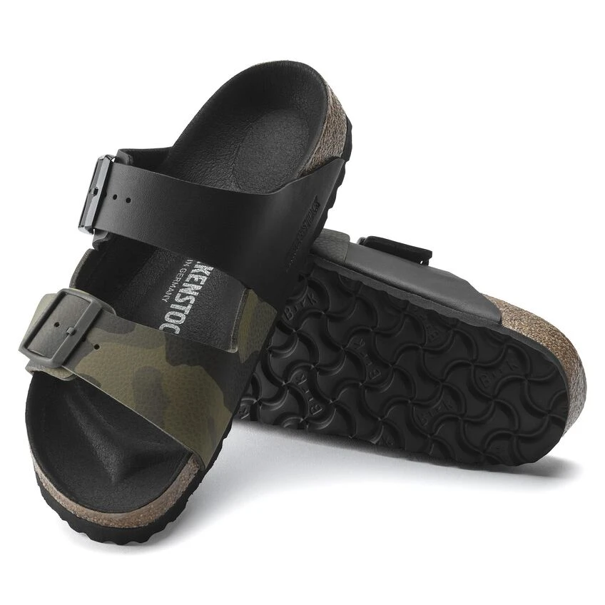 Birkenstock Arizona Split Birko-Flor Black/Desert Soil Camo Green 4 Birkenstock Arizona Split Birko-Flor Black/Desert Soil Camo Green - Image 4