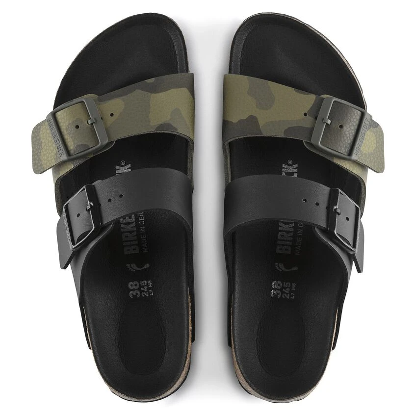 Birkenstock Arizona Split Birko-Flor Black/Desert Soil Camo Green 5 Birkenstock Arizona Split Birko-Flor Black/Desert Soil Camo Green - Image 5