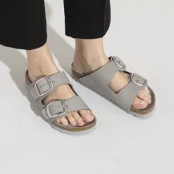 Birkenstock Arizona Big Buckle Nubuck Leather 12 Birkenstock Arizona Big Buckle Nubuck Leather -Birkenstock 1021242 f closeup f