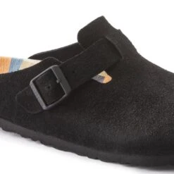 Birkenstock Boston Suede Leather Black -Birkenstock 1023452 detail 1