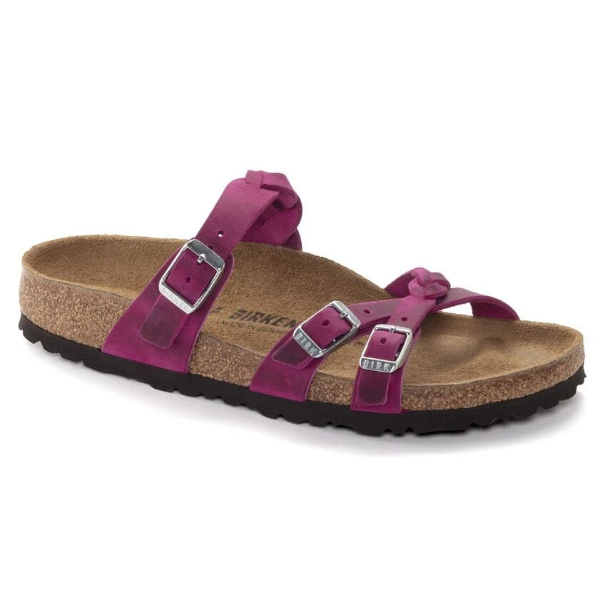 Birkenstock Franca Braid Oiled Leather Festival Fuchsia 2 Birkenstock Franca Braid Oiled Leather Festival Fuchsia - Image 2