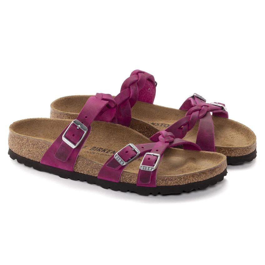 Birkenstock Franca Braid Oiled Leather Festival Fuchsia 7 Birkenstock Franca Braid Oiled Leather Festival Fuchsia - Image 7