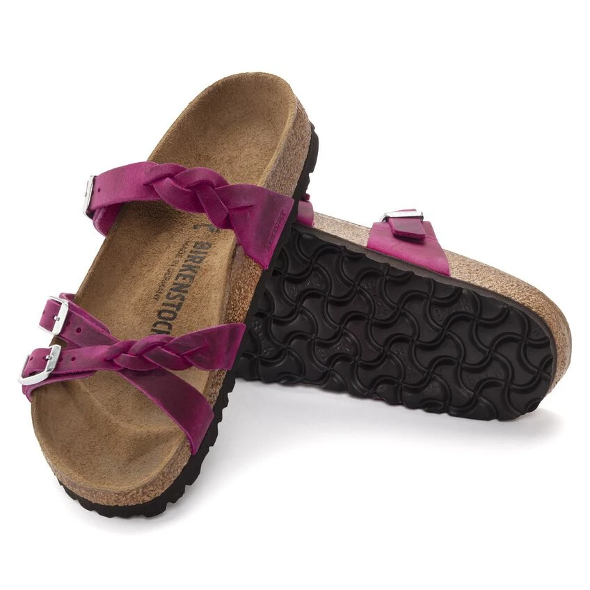 Birkenstock Franca Braid Oiled Leather Festival Fuchsia 5 Birkenstock Franca Braid Oiled Leather Festival Fuchsia - Image 5