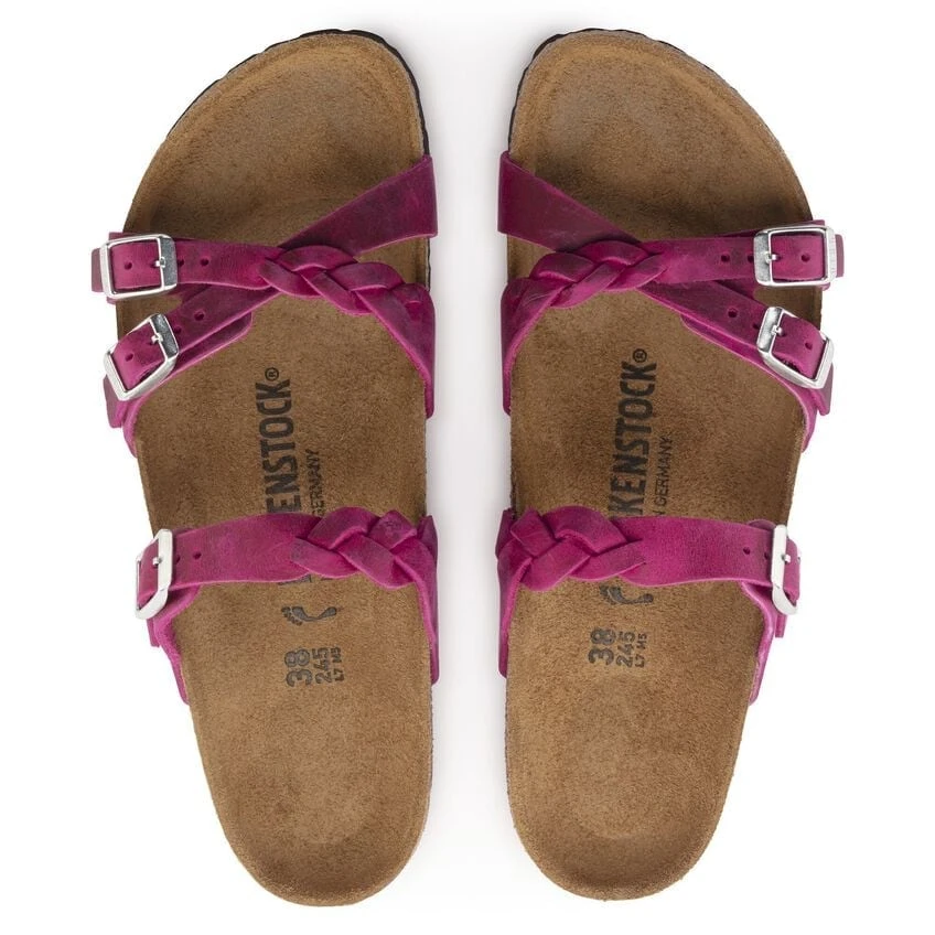 Birkenstock Franca Braid Oiled Leather Festival Fuchsia 6 Birkenstock Franca Braid Oiled Leather Festival Fuchsia - Image 6