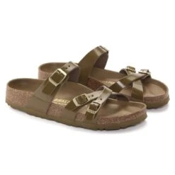 Birkenstock Franca Natural Leather Patent -Birkenstock 1024186 pair