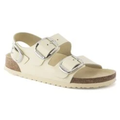 Birkenstock Milano Big Buckle Natural Leather Patent