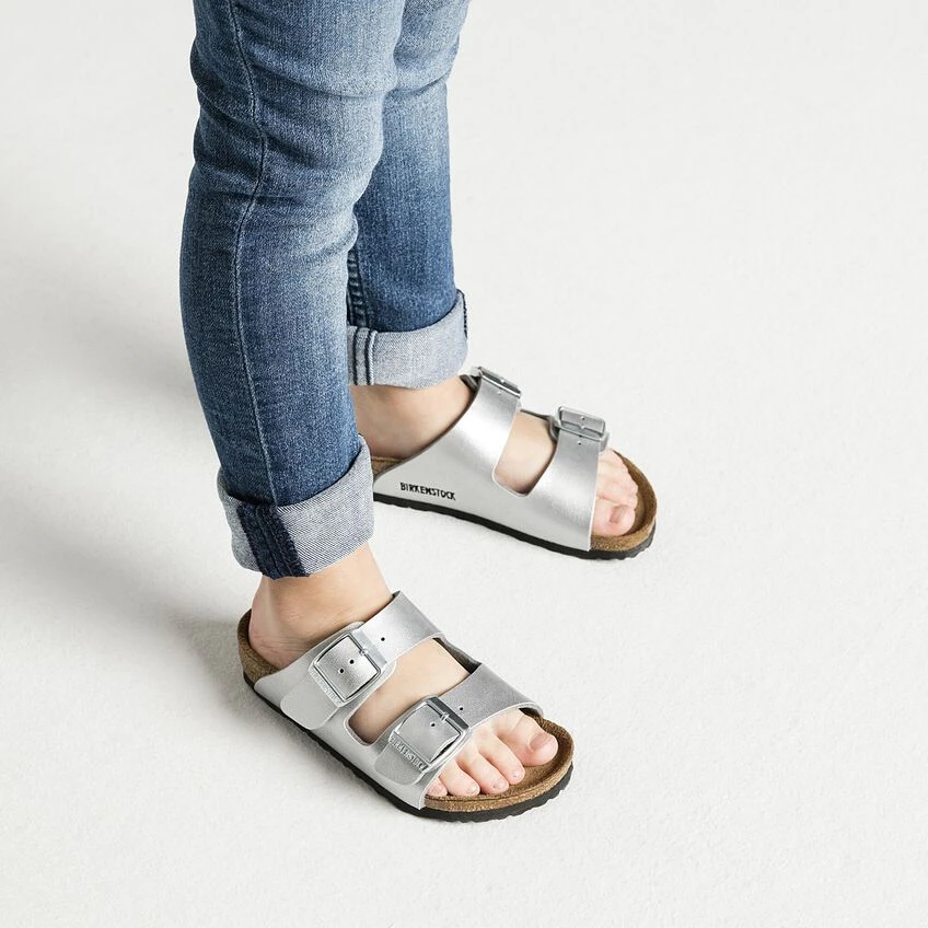 Birkenstock Arizona Birko-Flor Silver 4 Birkenstock Arizona Birko-Flor Silver - Image 4