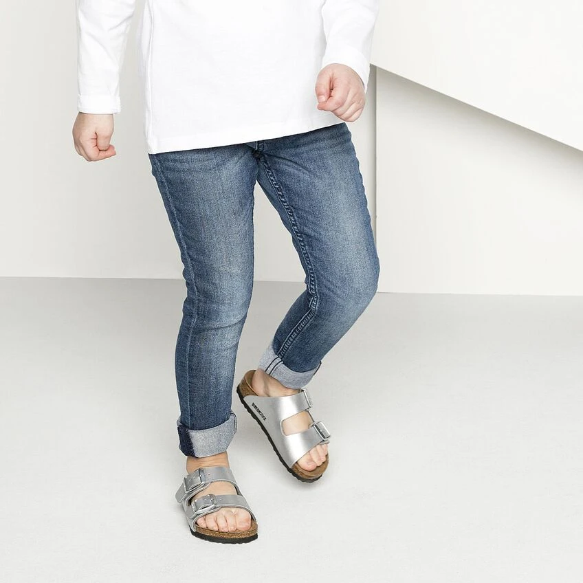 Birkenstock Arizona Birko-Flor Silver 3 Birkenstock Arizona Birko-Flor Silver - Image 3