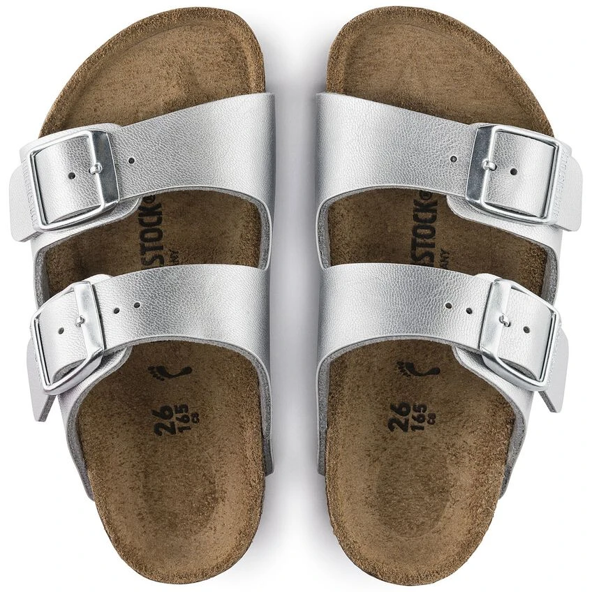 Birkenstock Arizona Birko-Flor Silver 6 Birkenstock Arizona Birko-Flor Silver - Image 6