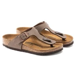 Birkenstock Gizeh Birko-Flor Nubuck Mocha -Birkenstock 846133 pair